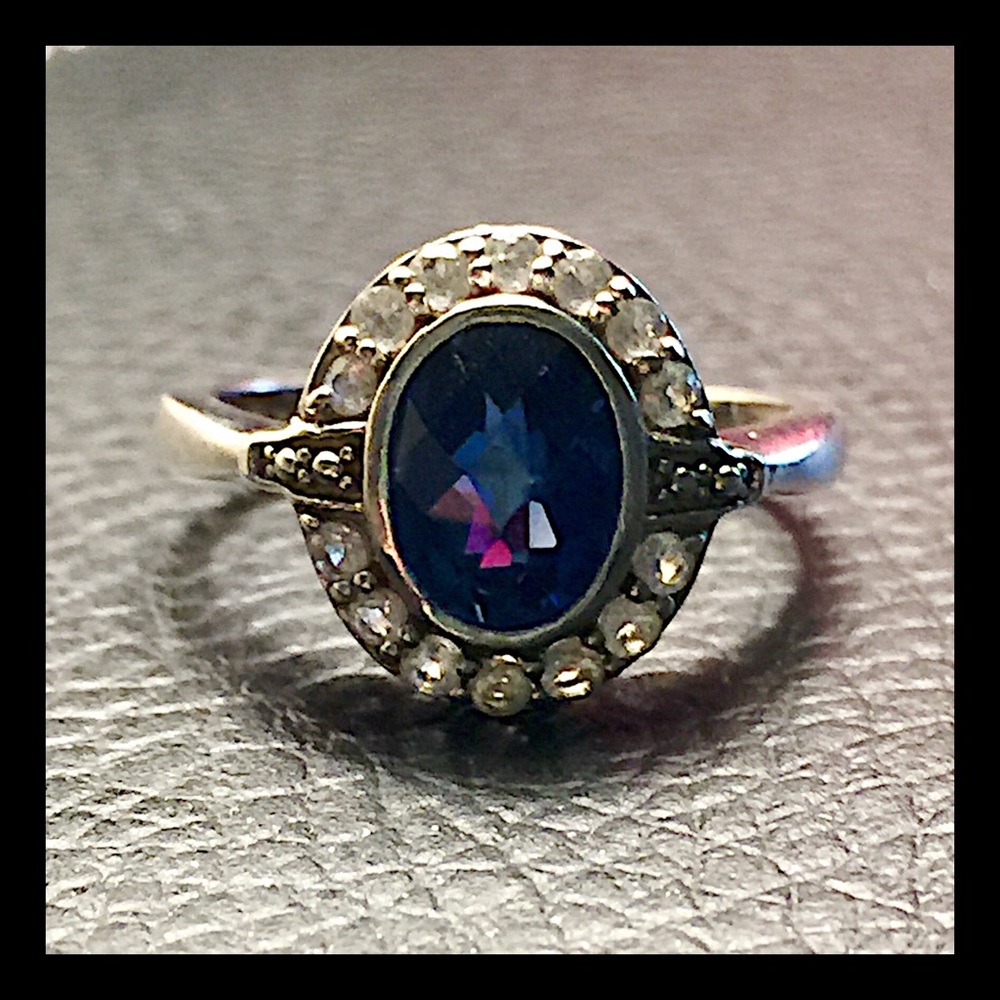 Sterling & sapphire ring